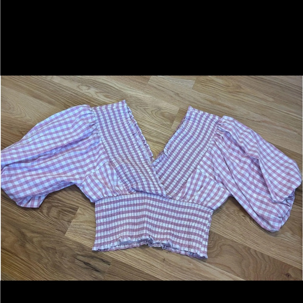 Abercrombie & Fitch Pink Gingham Blouse